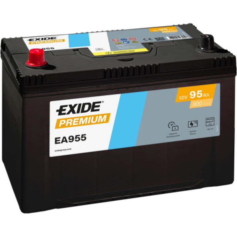 Exide - EXIDE PREMIUM EA955 JIS 1/1 - 12V | 95A | 95Ah