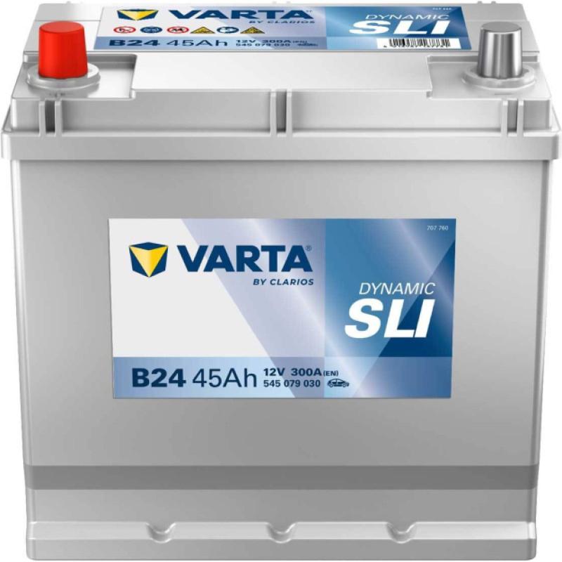 Varta - VARTA DYNAMIC SLI B24 12V 45Ah 300A (EN) 219x135x225 1/1 EAN4016987167731 - 12V | 45A | 45Ah