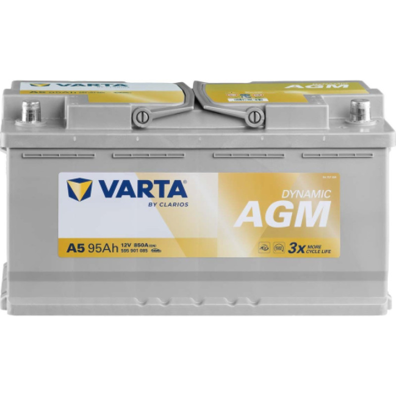 Varta - VARTA DYNAMIC AGM A5 12V 95Ah 850A(EN) 353x175x190 0/1 EAN4016987167250 - 12V | 95A | 95Ah