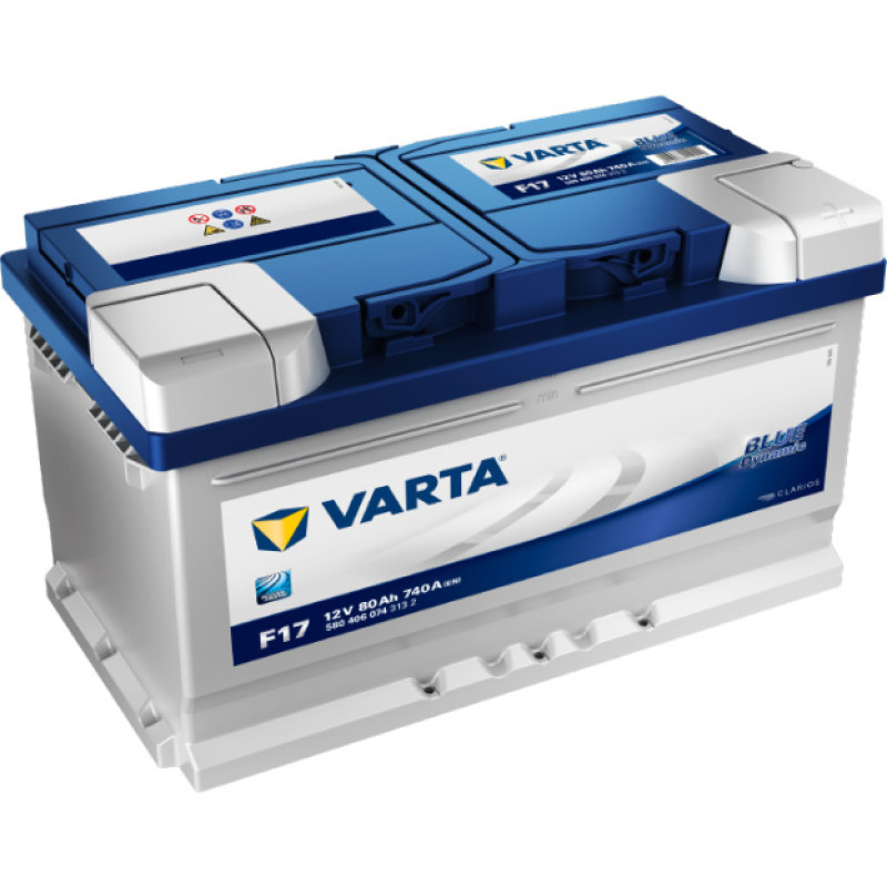 Varta - VARTA BLUE DYNAMIC F17 12V 80Ah 740A (EN) 315x175x175 0/1 EAN4016987119440 - 12V | 80A | 80Ah