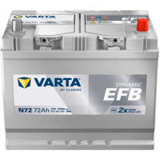 Varta - VARTA DYNAMIC EFB N72 0/1 - 12V | 72A | 72Ah