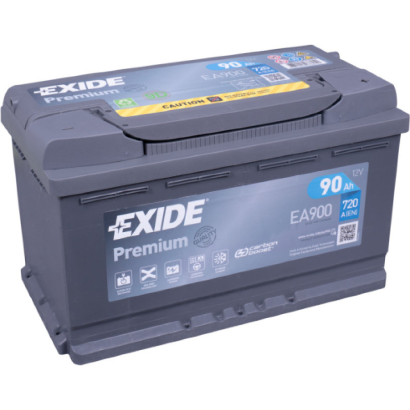 Exide - EXIDE PREMIUM EA900 0/1 - 12V | 90A | 90Ah