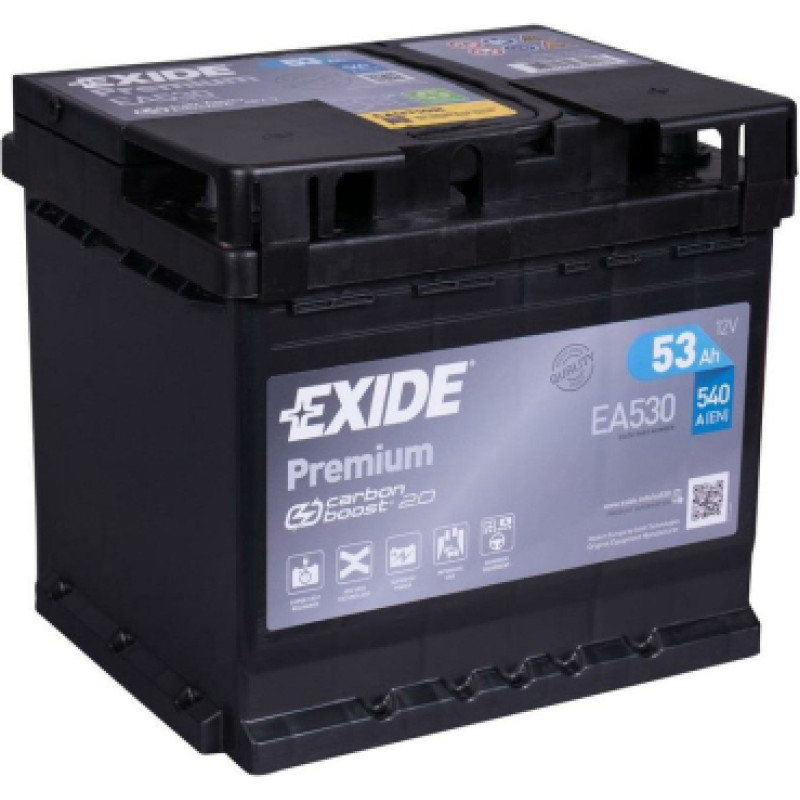 Exide - EXIDE PREMIUM EA530 0/1 - 12V | 53A | 53Ah