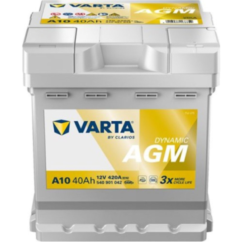 Varta - VARTA DYNAMIC AGM A10 0/1 - 12V | 40A | 40Ah