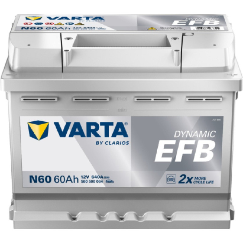 Varta - VARTA DYNAMIC EFB N60 (c20) 0/1 - 12V | 60A | 60Ah