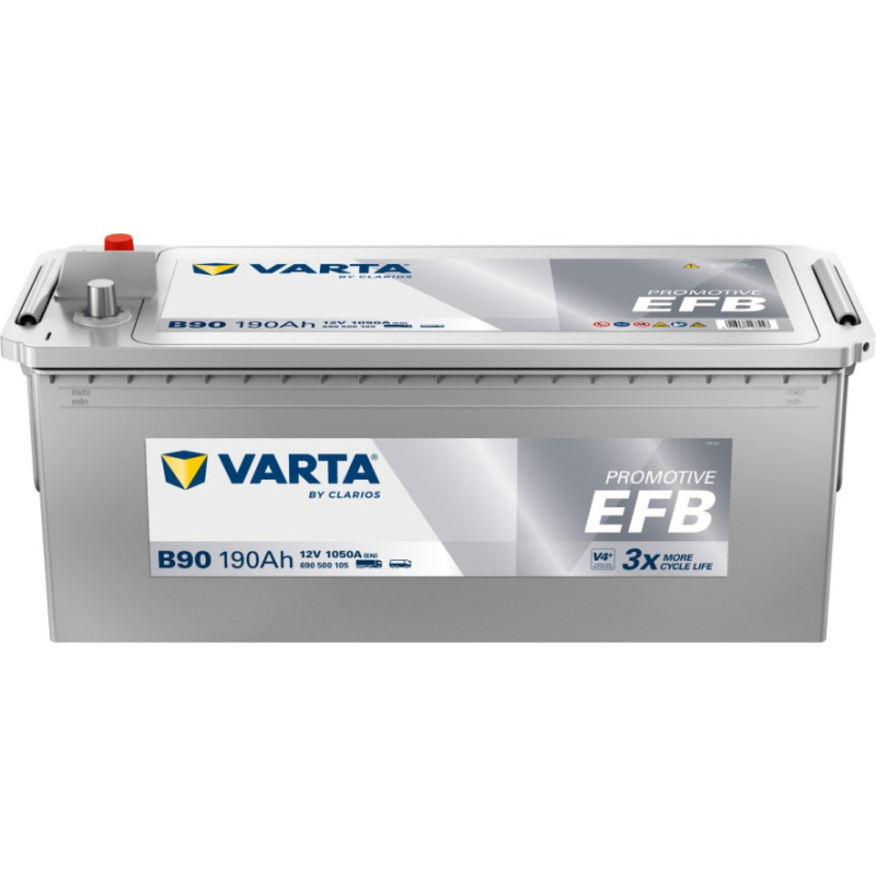 Varta - VARTA Promotive EFB B90 12V 190Ah 1050A (EN) 513x223x223 3/1 EAN4016987166246 - 12V | 190A | 180Ah