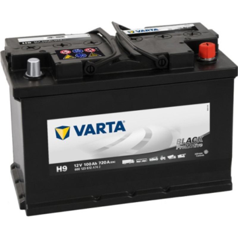 Varta - VARTA PROMOTIVE BLACK H9 12V 100Ah 720A (EN) 313x175x205 0/1 EAN4016987129029 - 12V | 100A | 100Ah