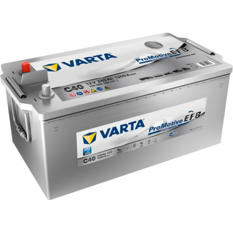 Varta - VARTA TRUCK EFB C40 12V 240Ah 1200A (EN) 518x276x242 3/1 EAN4016987149065 - 12V | 240A | 225Ah