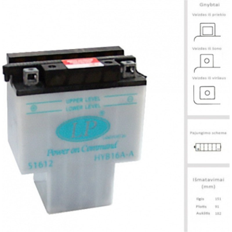 Landport - HYB16A-A DRY - 12V | 190A | 16Ah