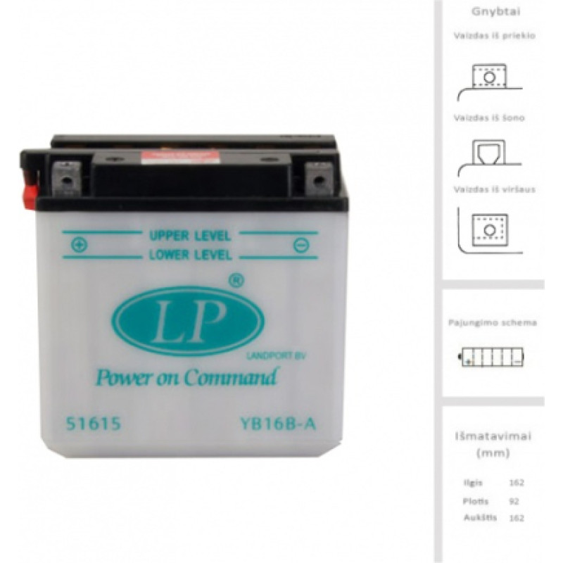 Landport - LB16B-A DRY - 12V | 175A | 16Ah
