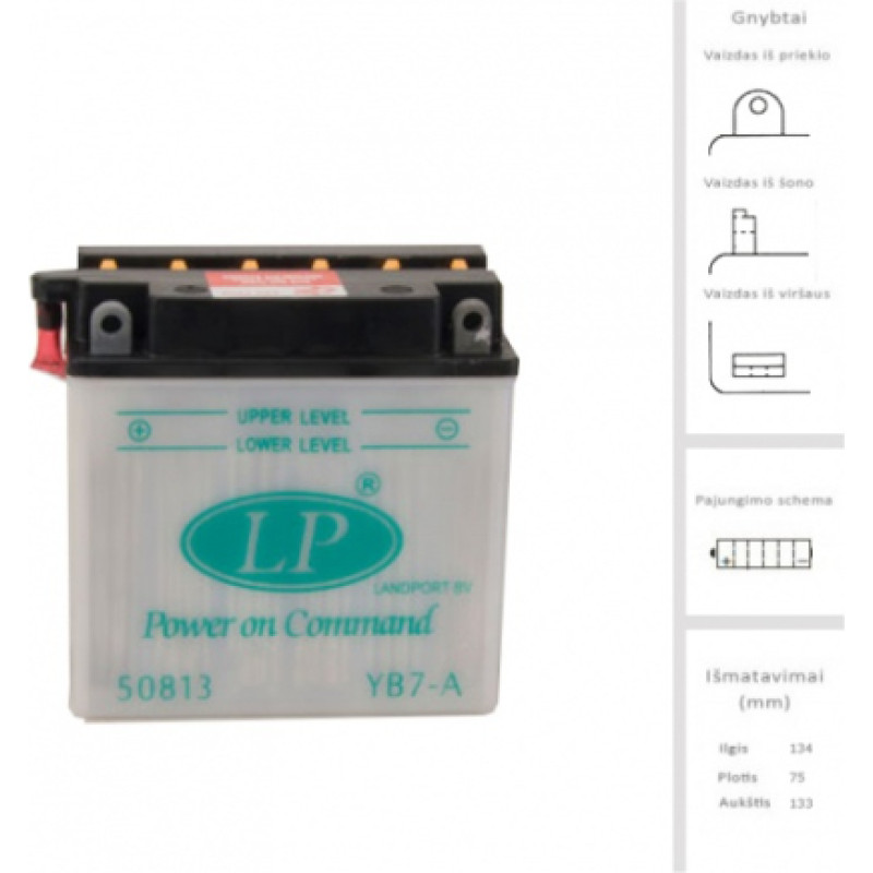 Landport - LB7-A DRY - 12V | 110A | 8Ah