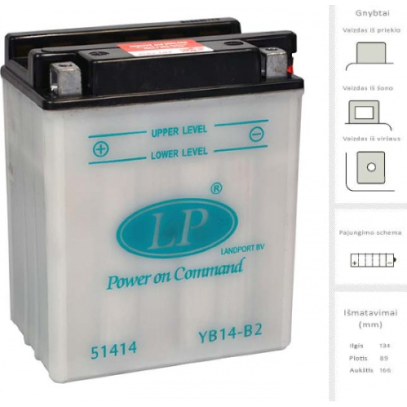 Landport - LB14-B2 DRY - 12V | 170A | 14Ah