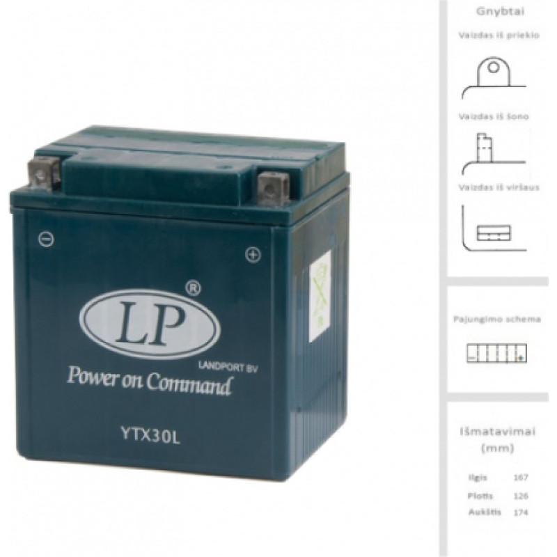 Landport - LTX30L SLA - 12V | 385A | 30Ah
